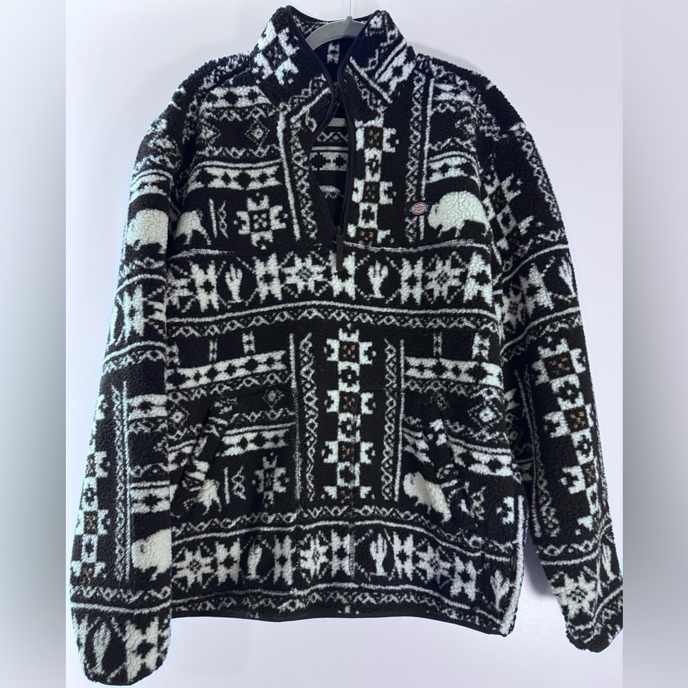 Dickies Hays Quarter Zip Fleece — Dark Nordic Print